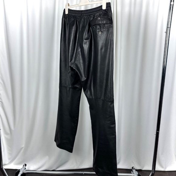 Vintage 1990’s 'Sears The Men's Store' Black Leather Cowhide Biker Pants • M/L - Picture 10 of 15